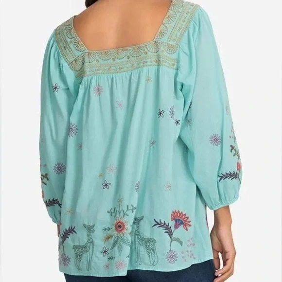 Johnny Was heavily embroidered “Lucy” artesian blouse NWT - Picture 3 of 16